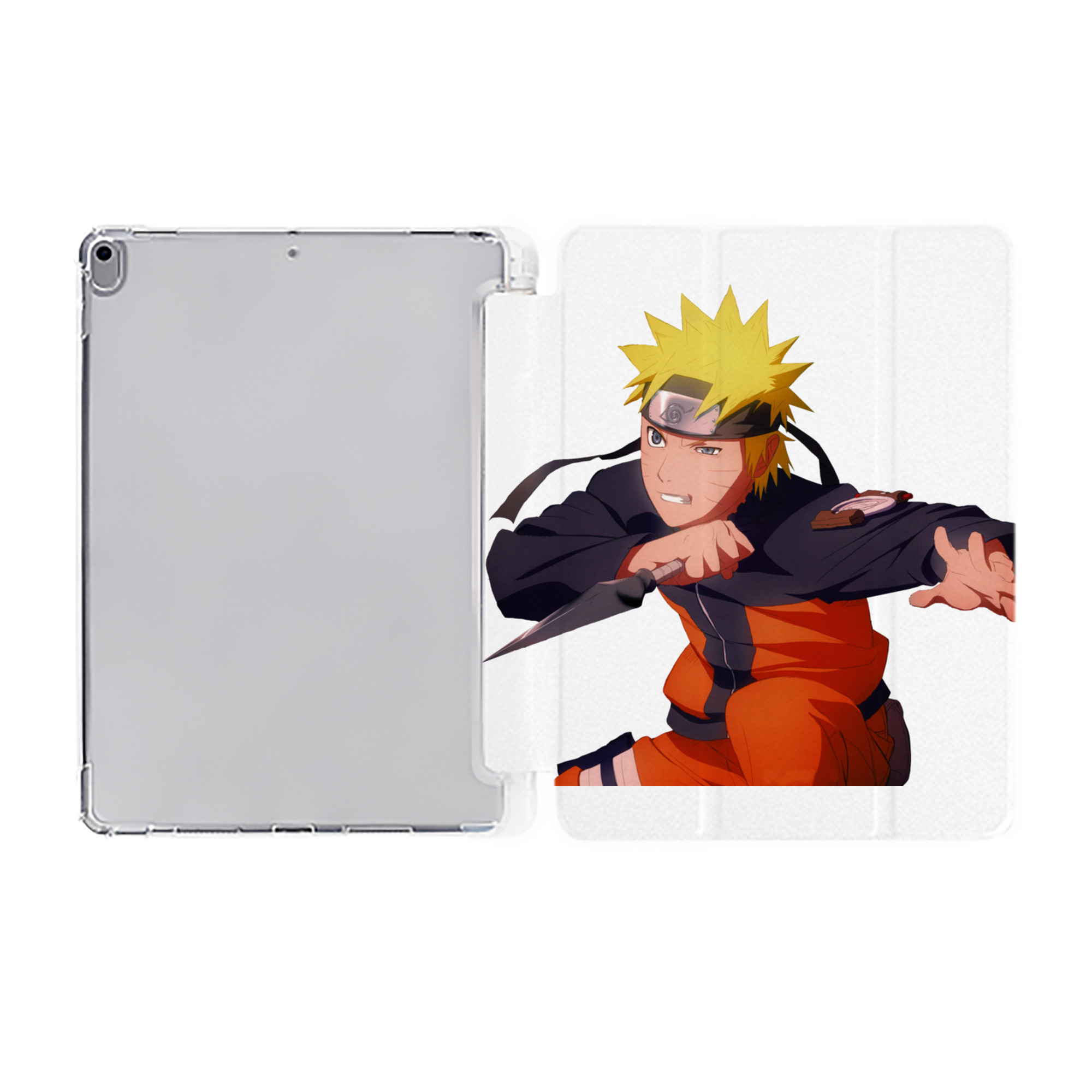 （画像用） NARUTO -ナルト- うずまき ナルト Uzumaki Naruto IPad ケース ペン収納付き 三つ折りスタンド PUレザー×シリコン 対応機種9.5/10.5/10.9インチ